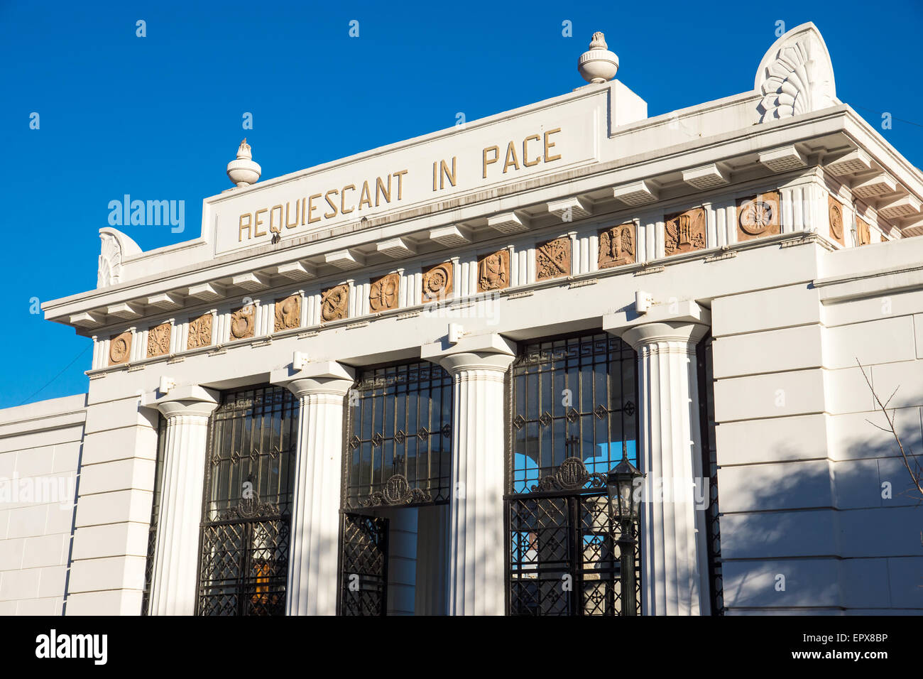 Entrance to the Recoleta Cementary in Buenos Aires, Argentina Stock Photo