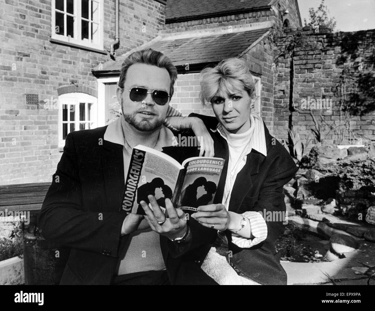 Steven Culbert, Coventry Psychic and author, who has written a book, Colourgenics, about the influence of colour on moods and emotions. Pictured with girlfriend Jacqui Simons, May 1987. Stock Photo
