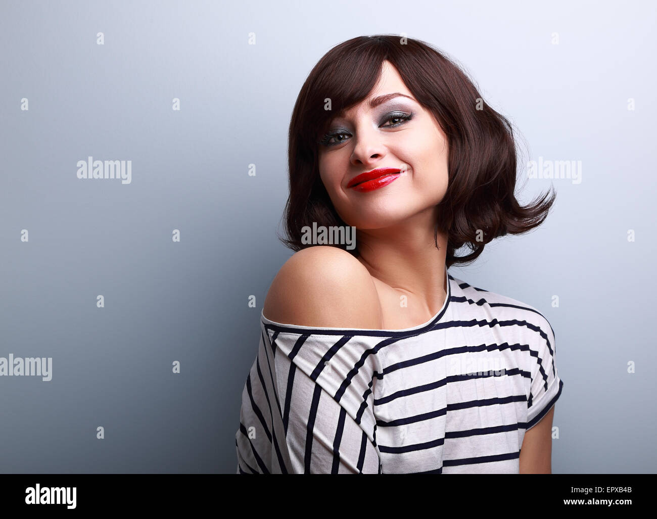 Happy Teenager Short Hair Stock Photos Happy Teenager Short Hair