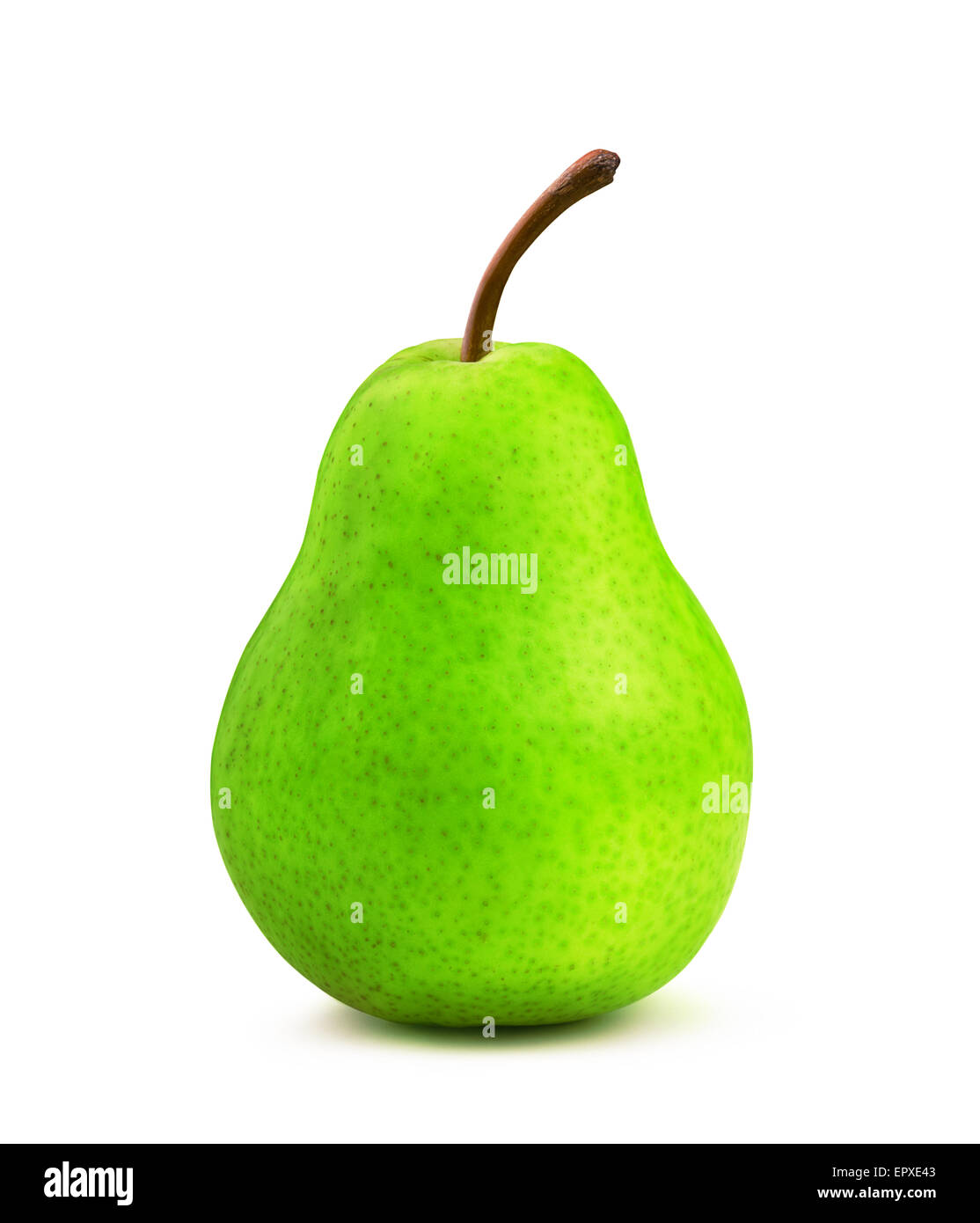 Green pear isolated on a white background Stock Photo - Alamy