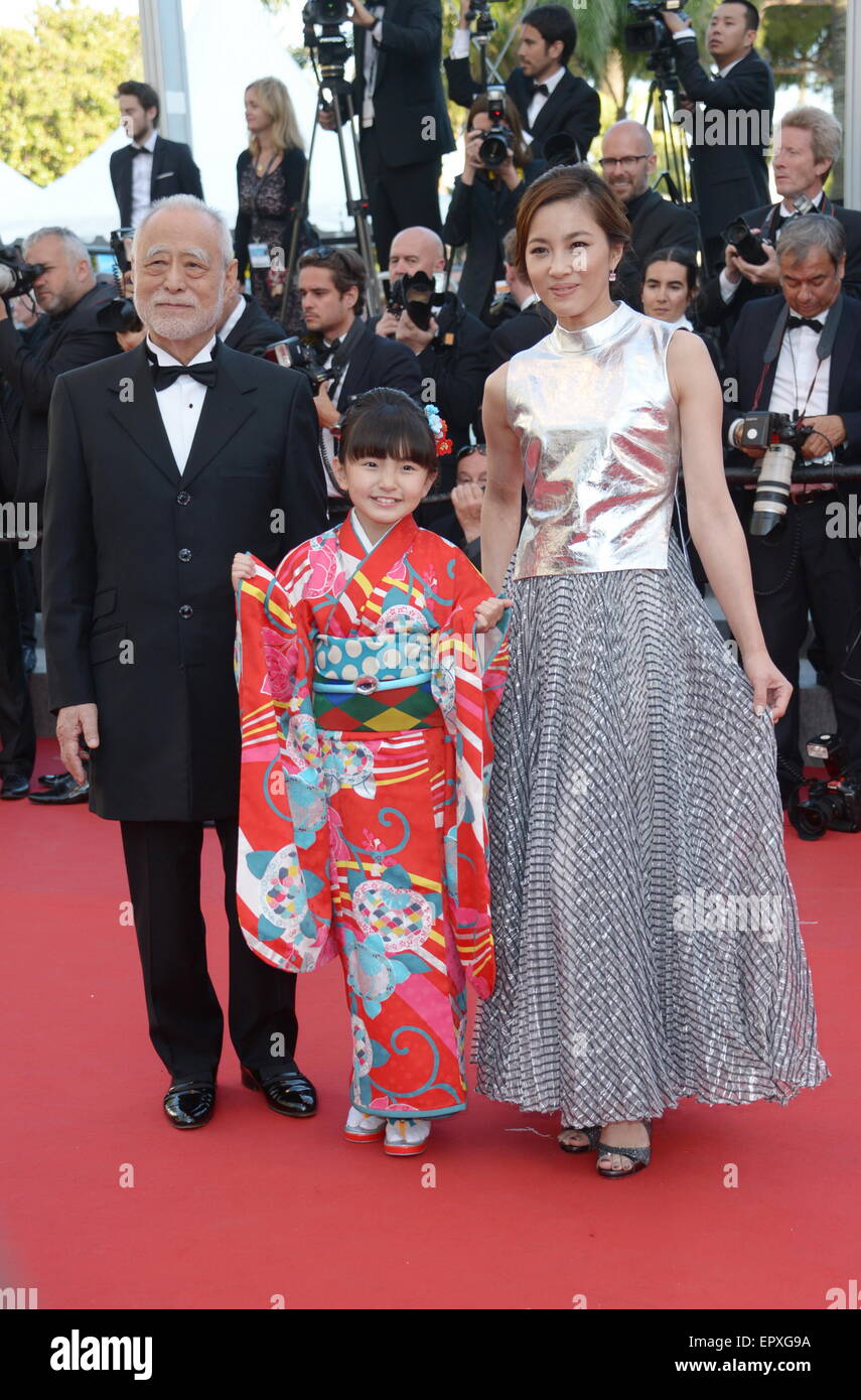 May 14, 2015 - Cannes, France - CANNES, FRANCE - MAY 22: (L-R) Masahiko Tsugawa, Asaka Seto and Rio Suzuki attends the 'Little Prince' ('Le Petit Prince') Premiere during the 68th annual Cannes Film Festival on May 22, 2015 in Cannes, France. (Credit Image: © Frederick Injimbert/ZUMA Wire) Stock Photo