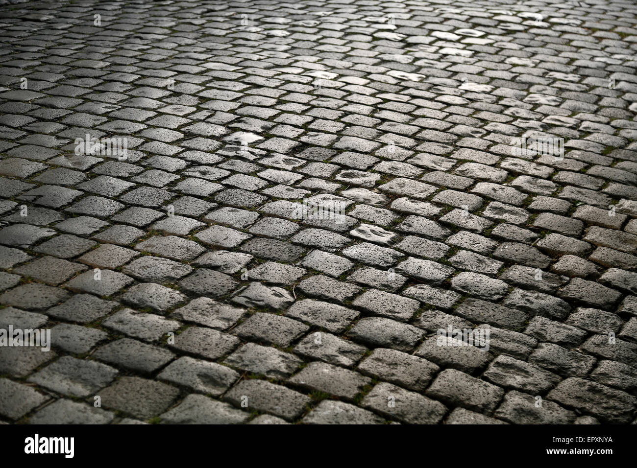 A Cobblestone Road Stock Photo Alamy