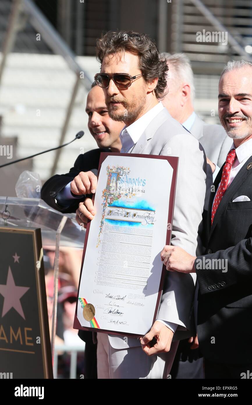 Matthew McConaughey honored with a star on The Hollywood Walk of Fame ...