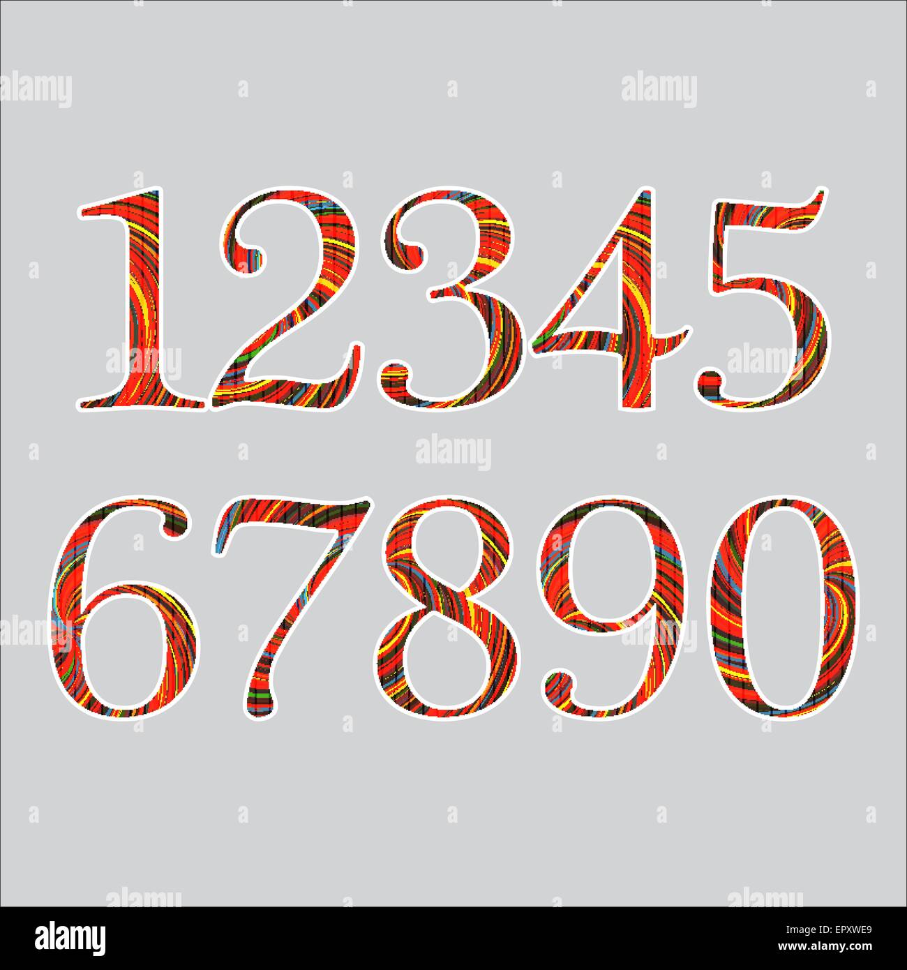 Set numbers and symbols Stock Vector Image & Art - Alamy