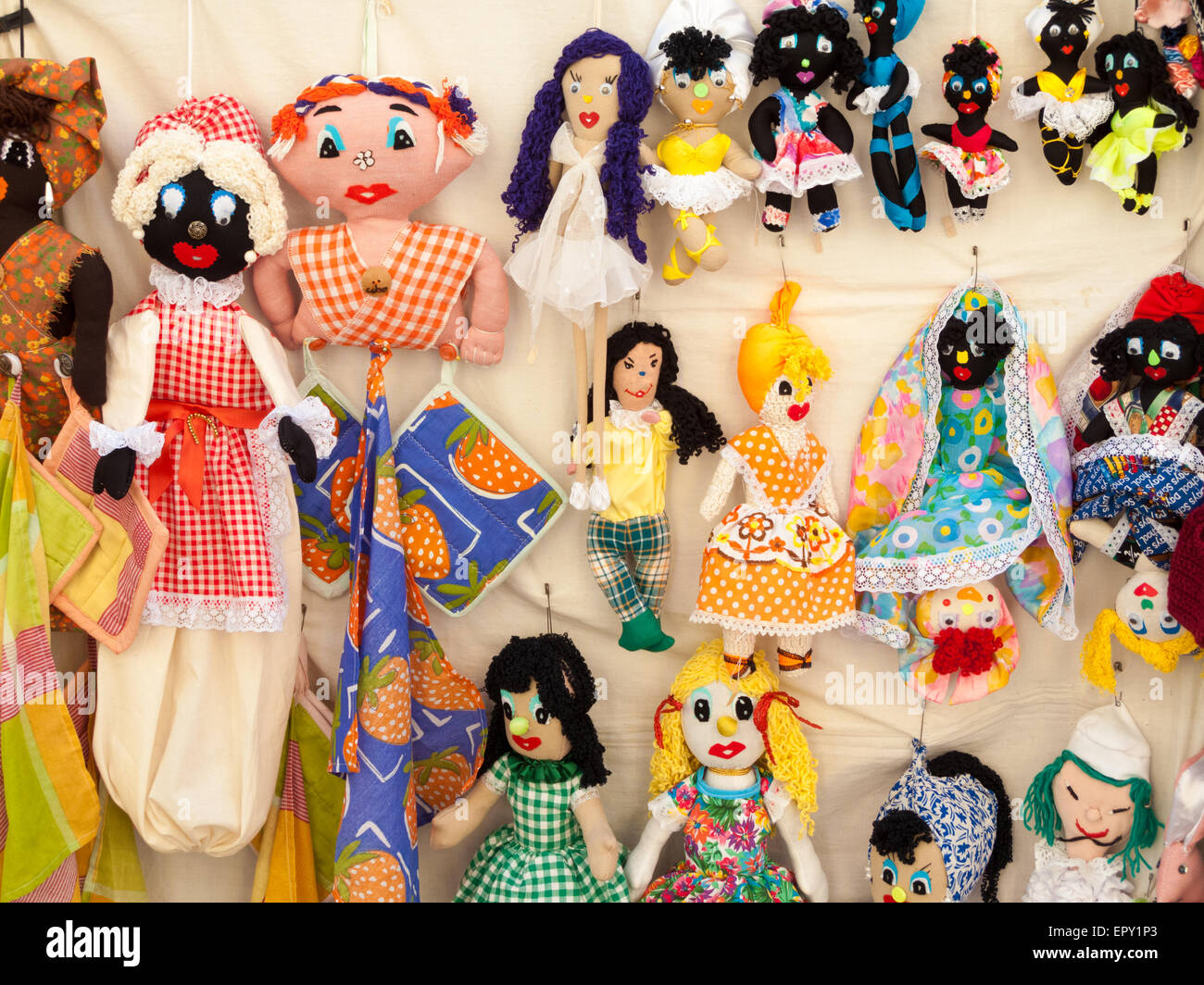 Puppets for sale at a market stall, Havana, Cuba Stock Photo Alamy