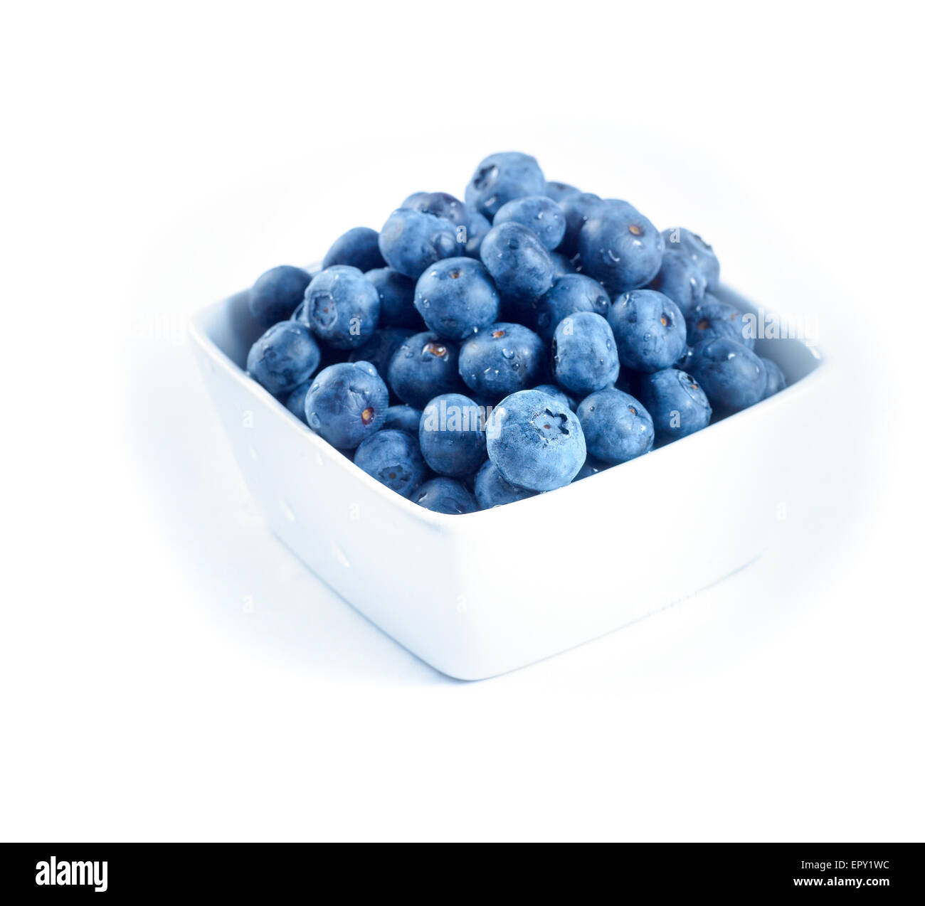 blueberries in a bowl isolated on a white background Stock Photo Alamy