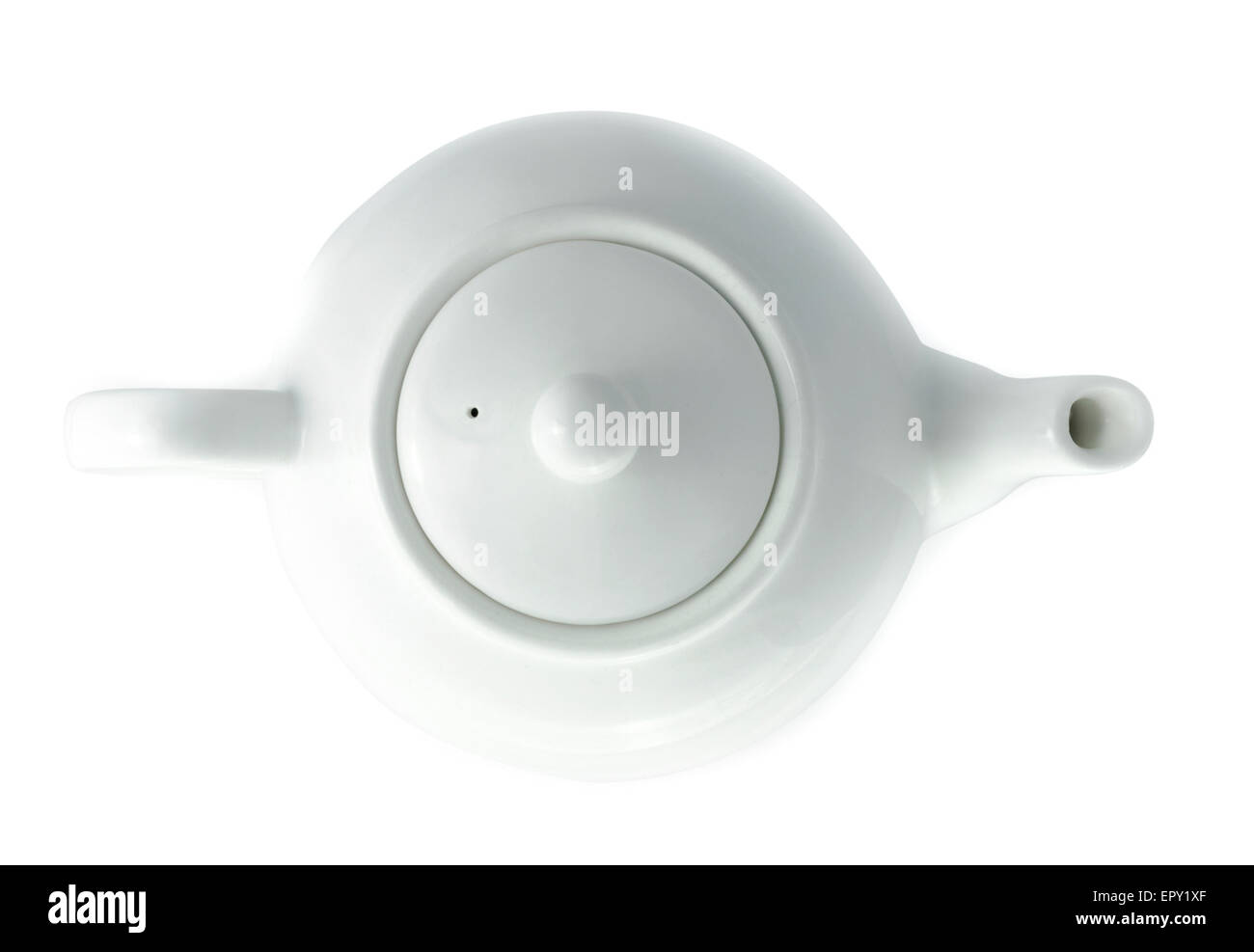 teapot top view isolated on a white background Stock Photo Alamy
