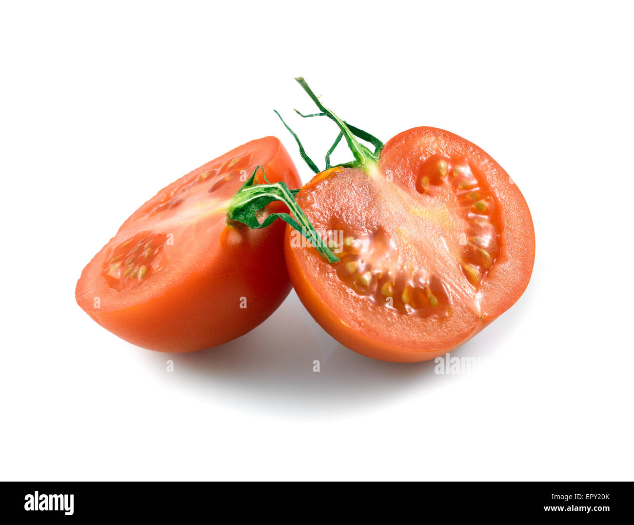 half tomato isolated on a white background Stock Photo Alamy