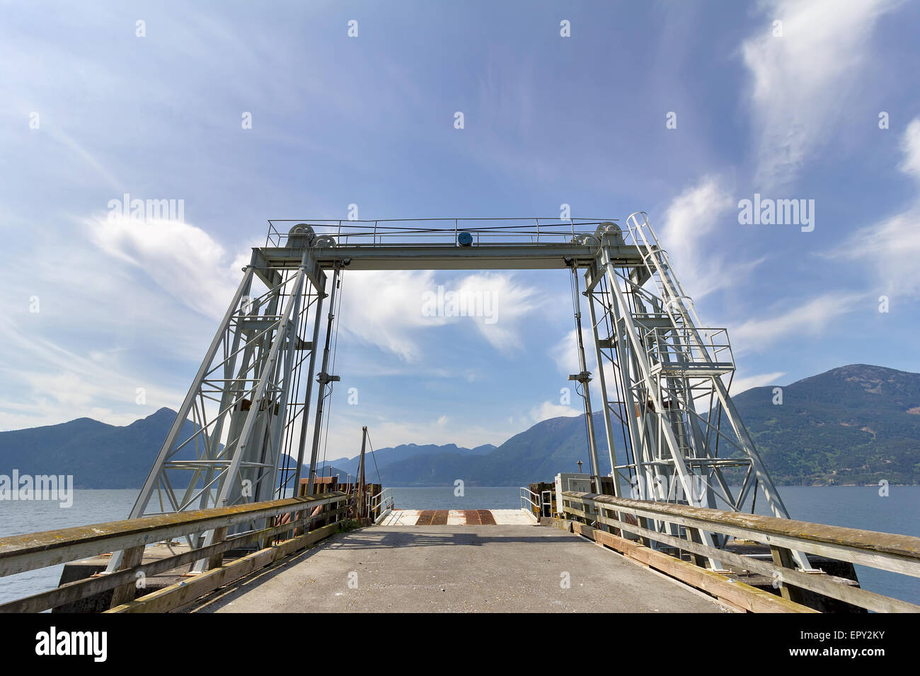 Ferry Dock at Porteau Cove Provincial Park in British Columbia Canada Stock Photo