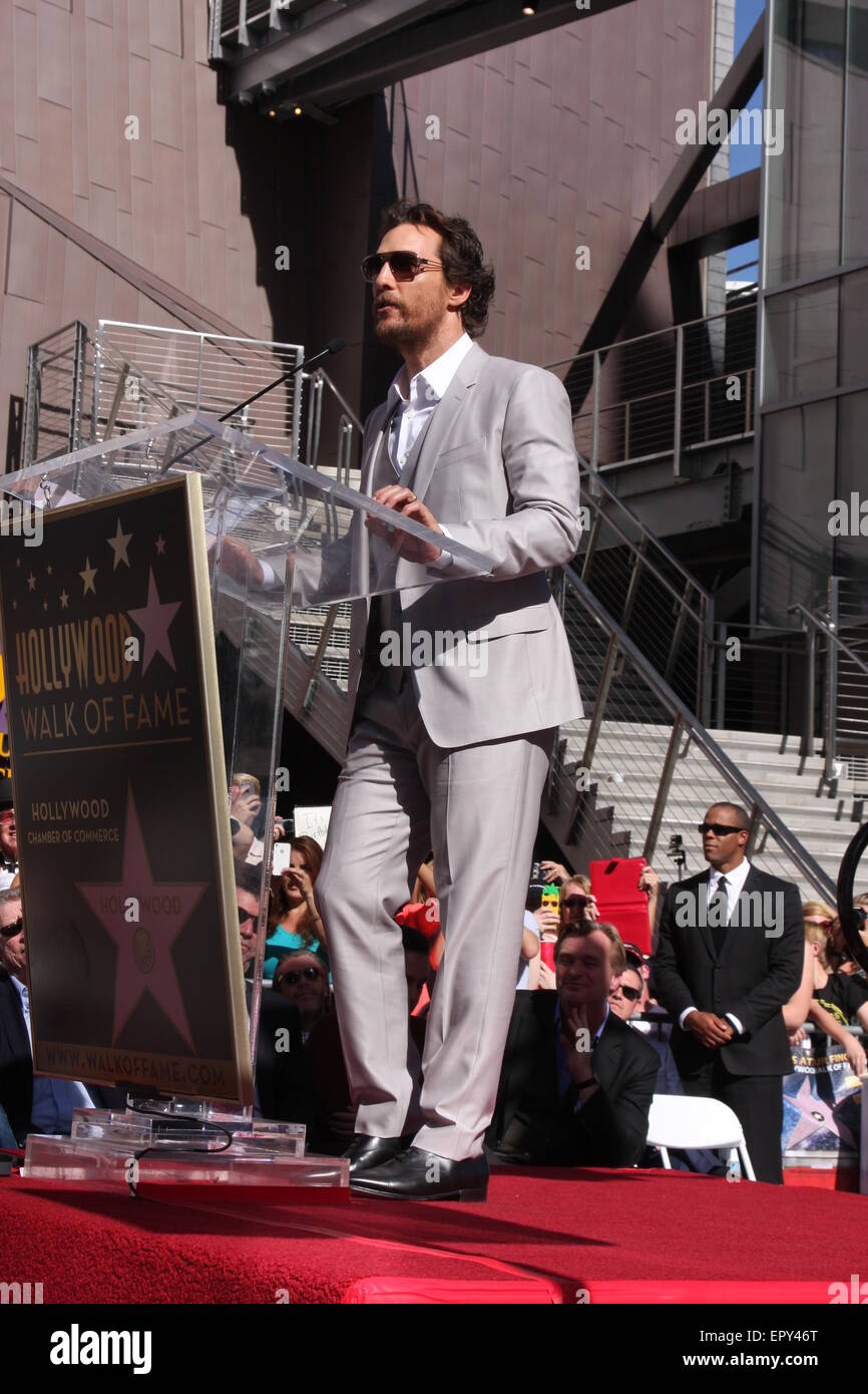 Matthew McConaughey Hollywood Walk of Fame Star Ceremony Featuring ...