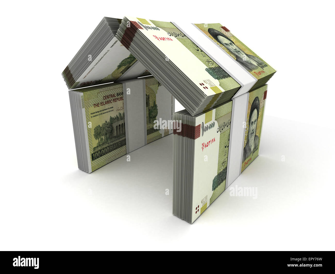 Real Estate Concept Iranian Rial Stock Photo