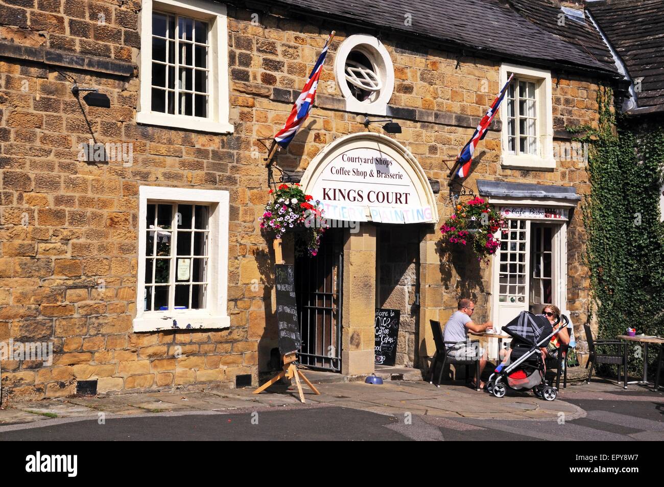Kings Court coffee shop in the town centre, Bakewell, Derbyshire