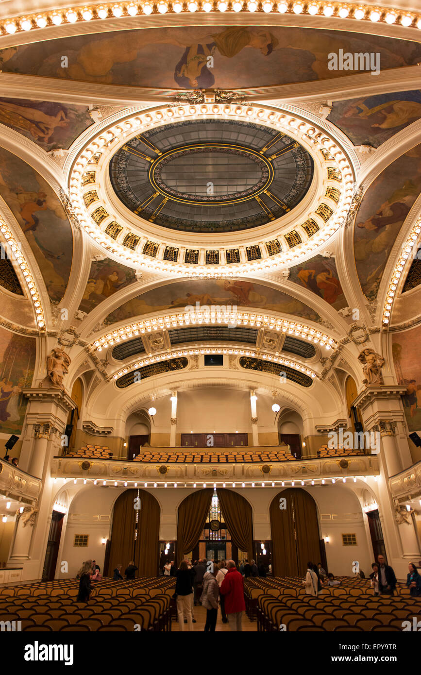 Interior of Smetana Hall, reputedly Prague's most beautiful art nouveau ...