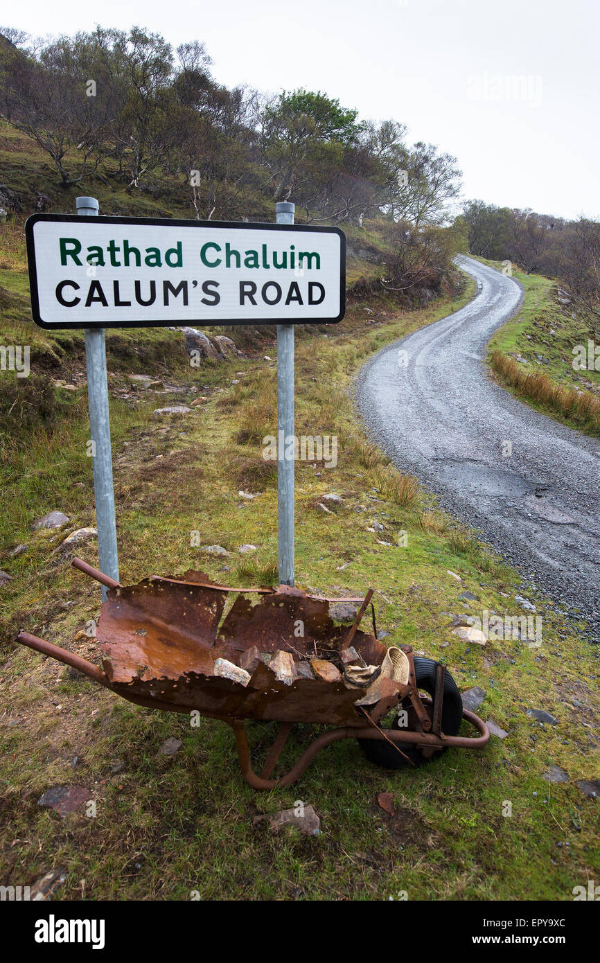 Calum's Road on the Isle of Raasay in the Inner Hebrides built by Calum MacLeod and his brother Charles Stock Photo