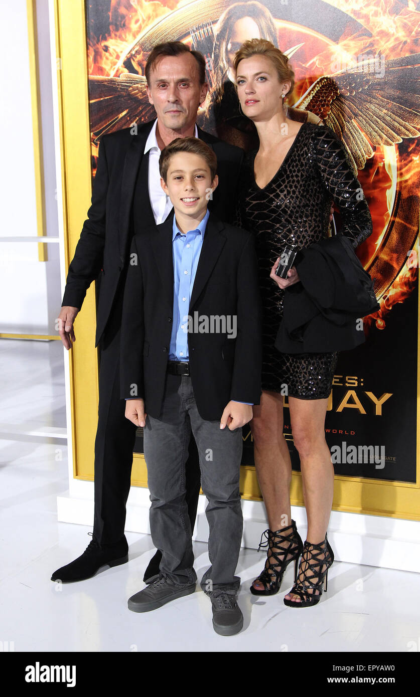 Los Angeles premiere of 'The Hunger Games: Mockingjay - Part 1' held at Nokia Theatre L.A. Live - Arrivals  Featuring: Robert Knepper,Nadine Kary,Benjamin Knepper Where: Los Angeles, California, United States When: 17 Nov 2014 Credit: FayesVision/WENN.com Stock Photo