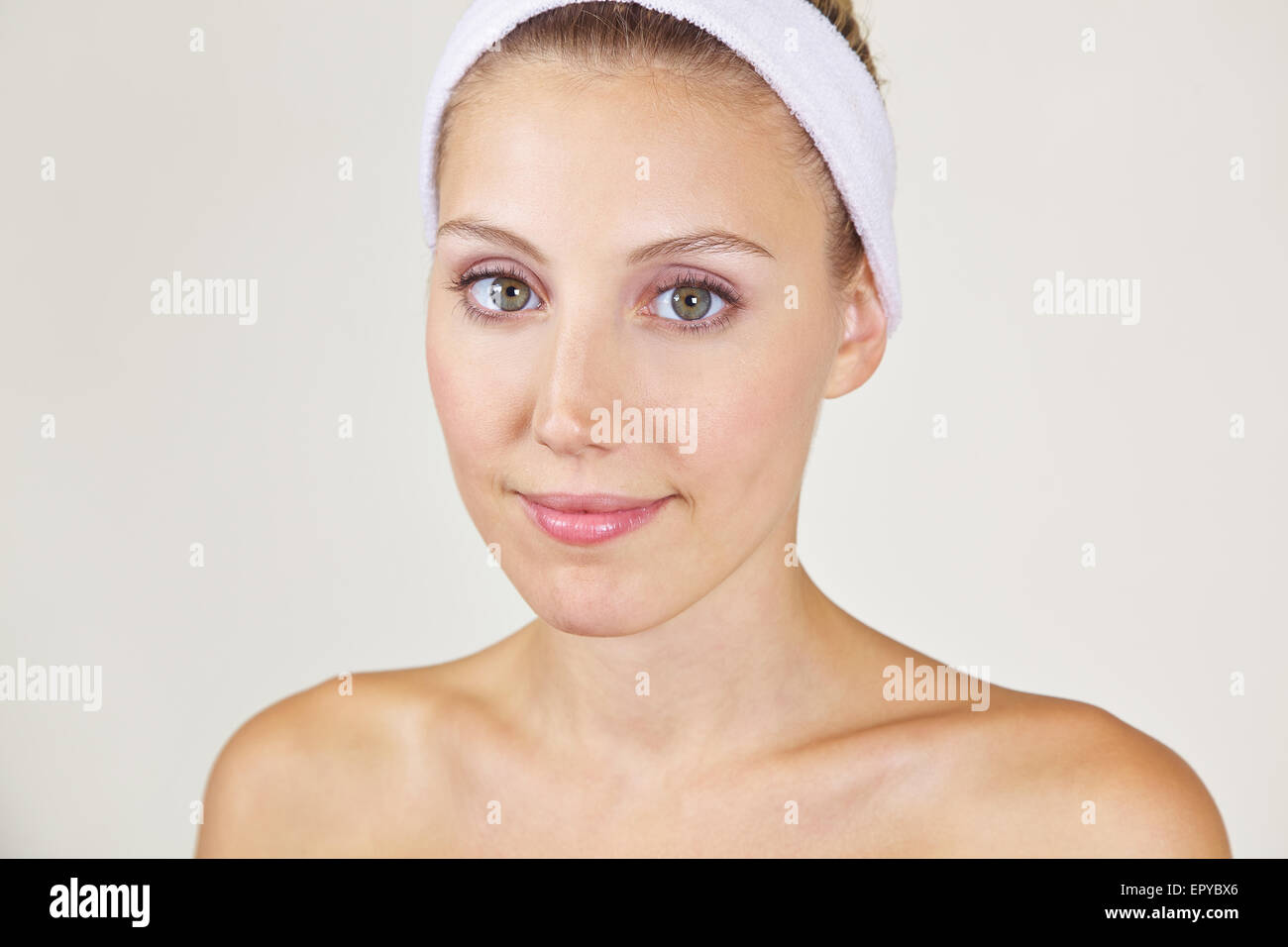Portrait of attractive young woman in health resort spa Stock Photo - Alamy