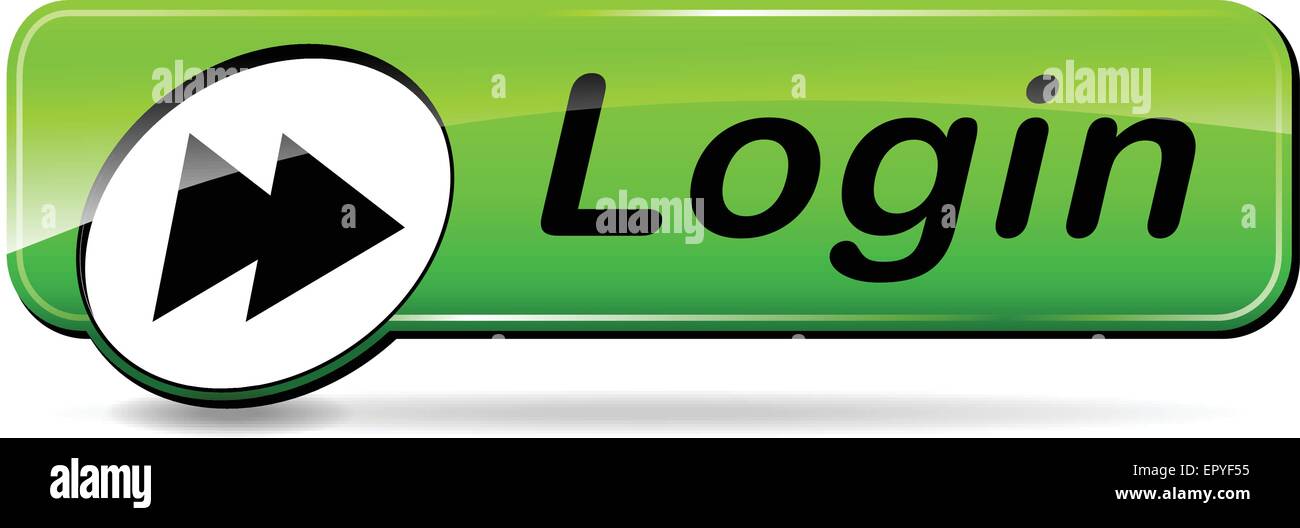 illustration of login green design web button Stock Vector