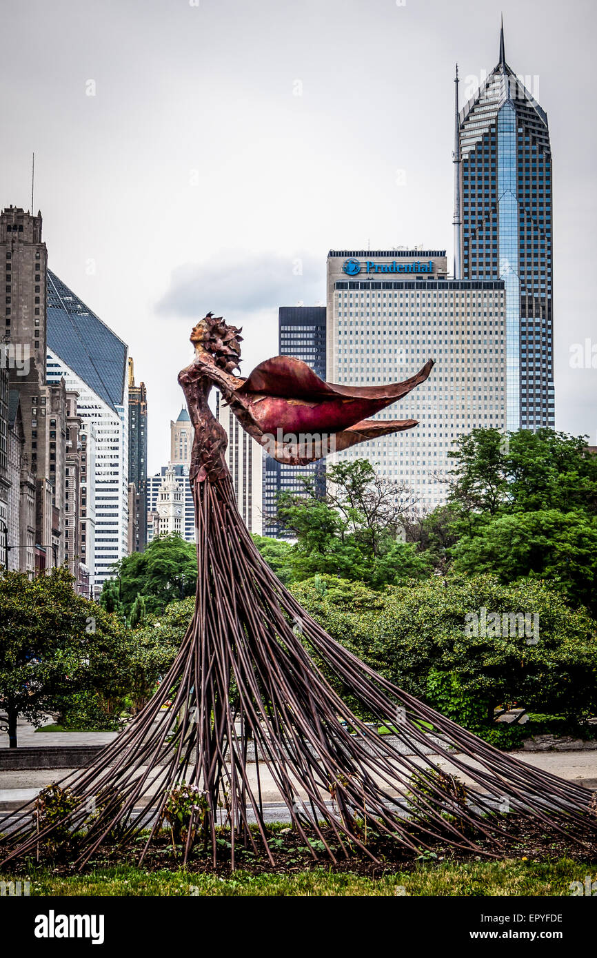 Statue at Grant Park, Chicago Stock Photo Alamy