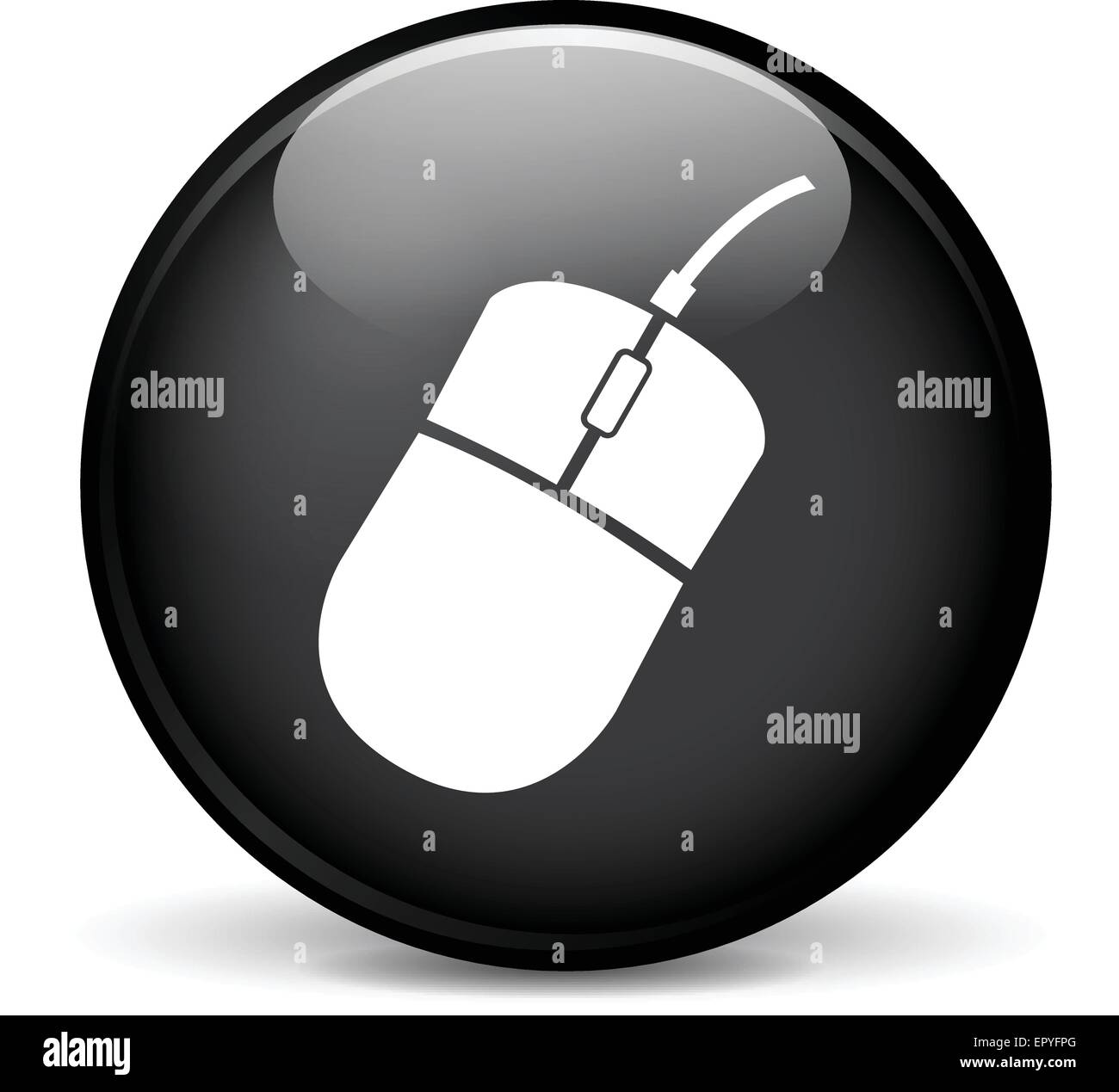 Illustration of mouse modern design black sphere icon Stock Vector