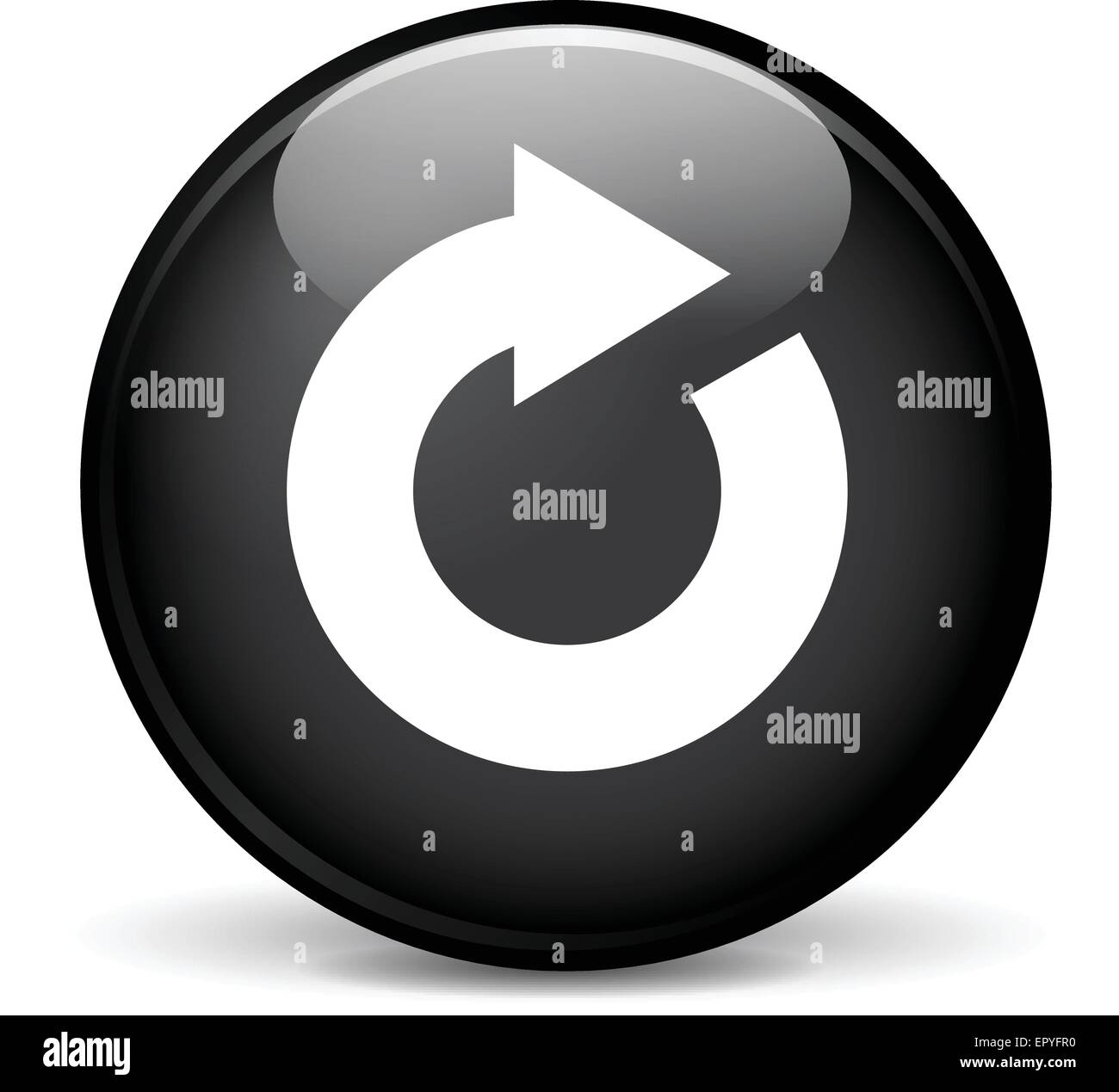Illustration of reload modern design black sphere icon Stock Vector