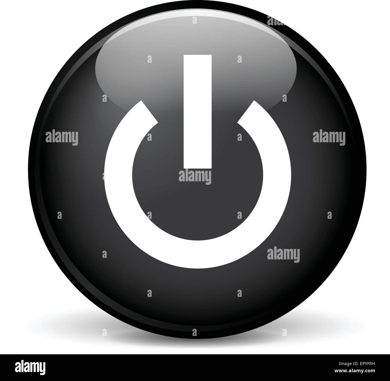 Illustration of power modern design black sphere icon Stock Vector ...