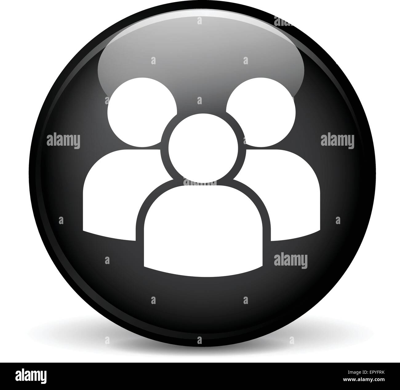 Illustration of group modern design black sphere icon Stock Vector