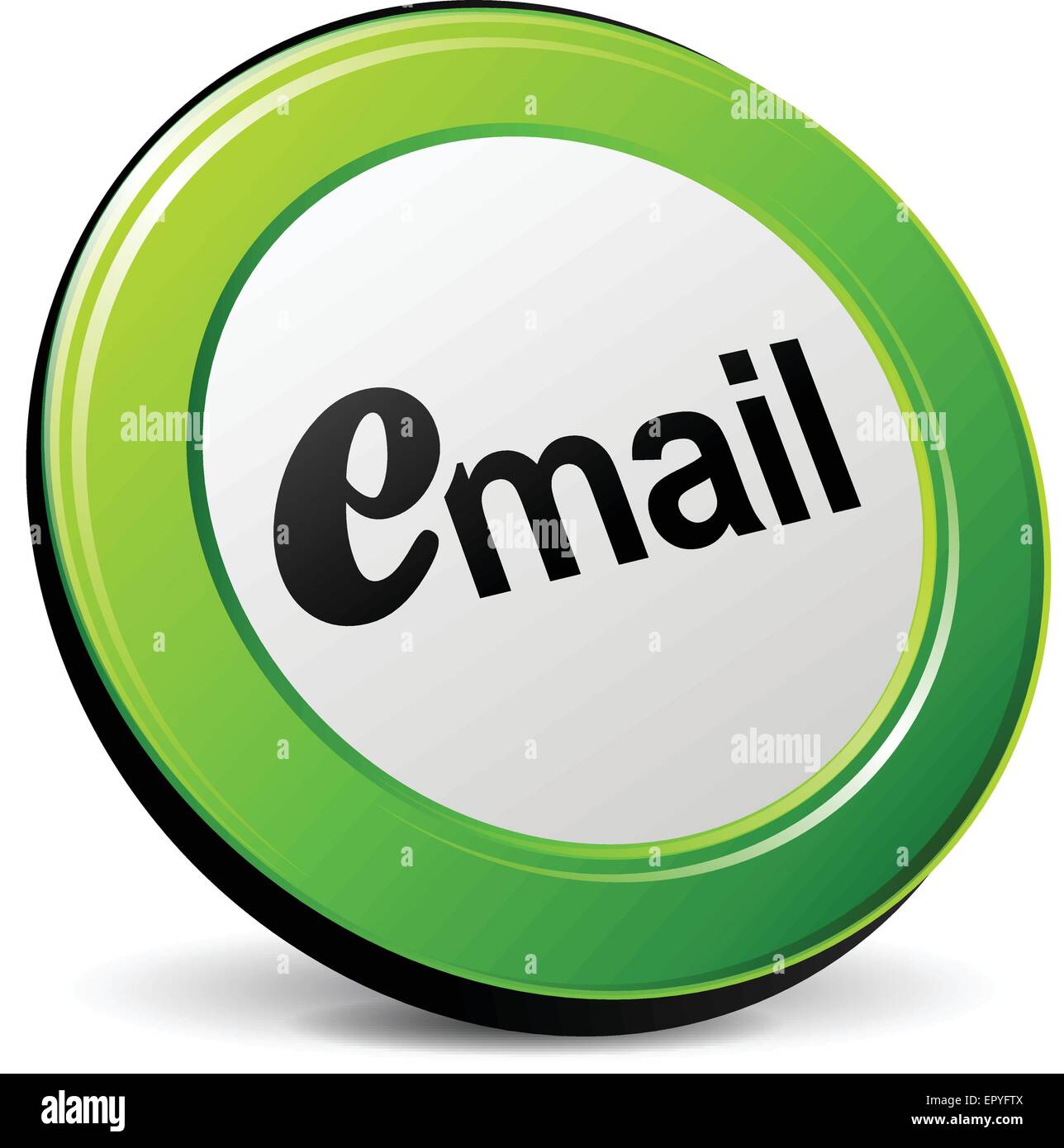 illustration of email 3d green design icon Stock Vector