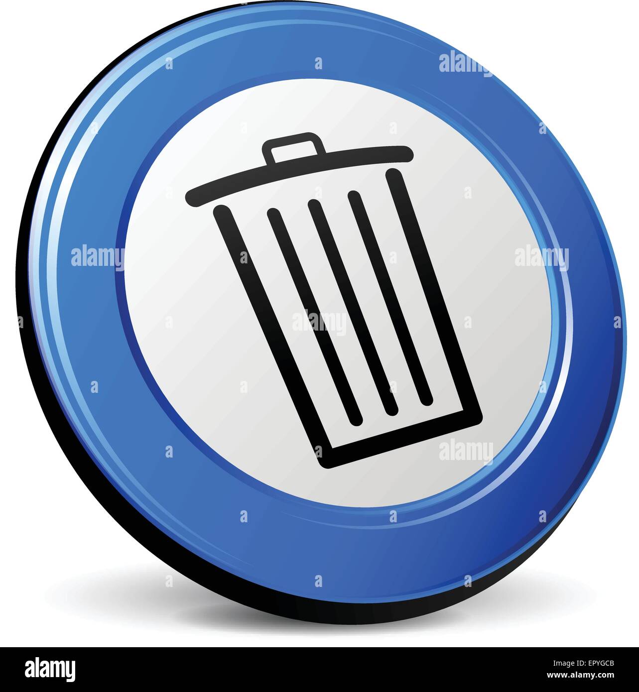 illustration of delete 3d blue design icon Stock Vector