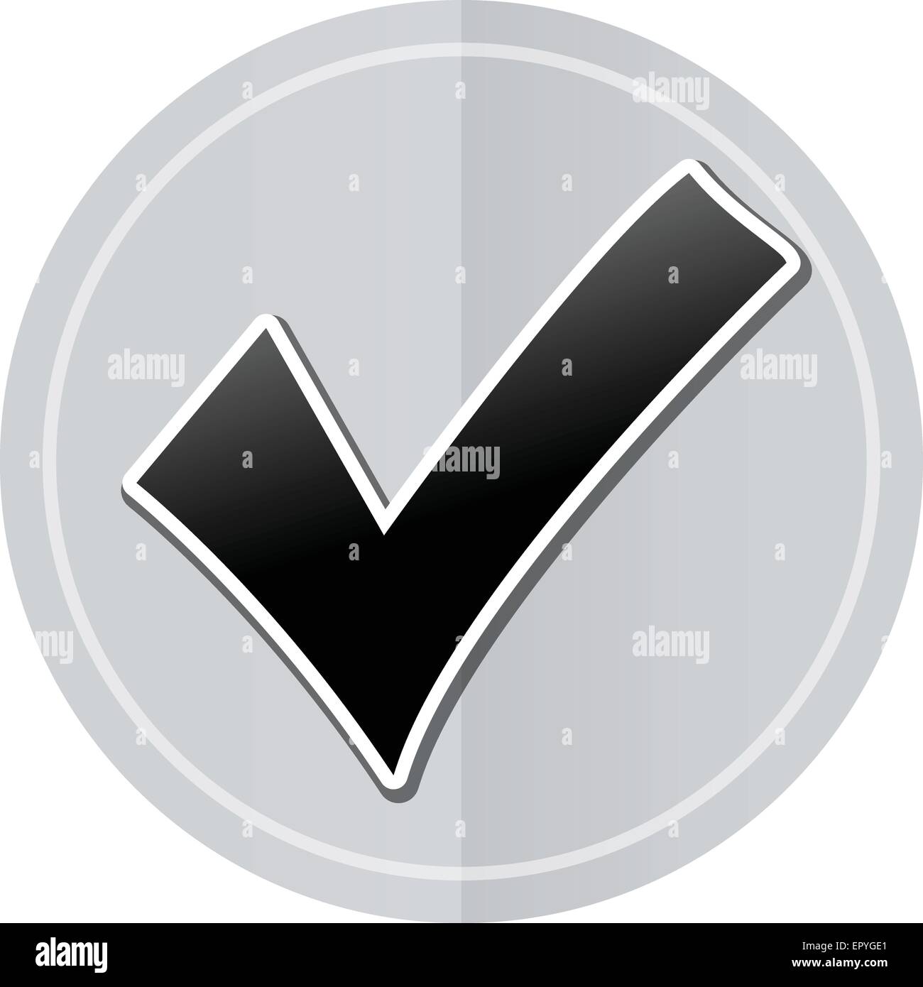 Illustration of checkmark sticker icon simple design Stock Vector Image ...