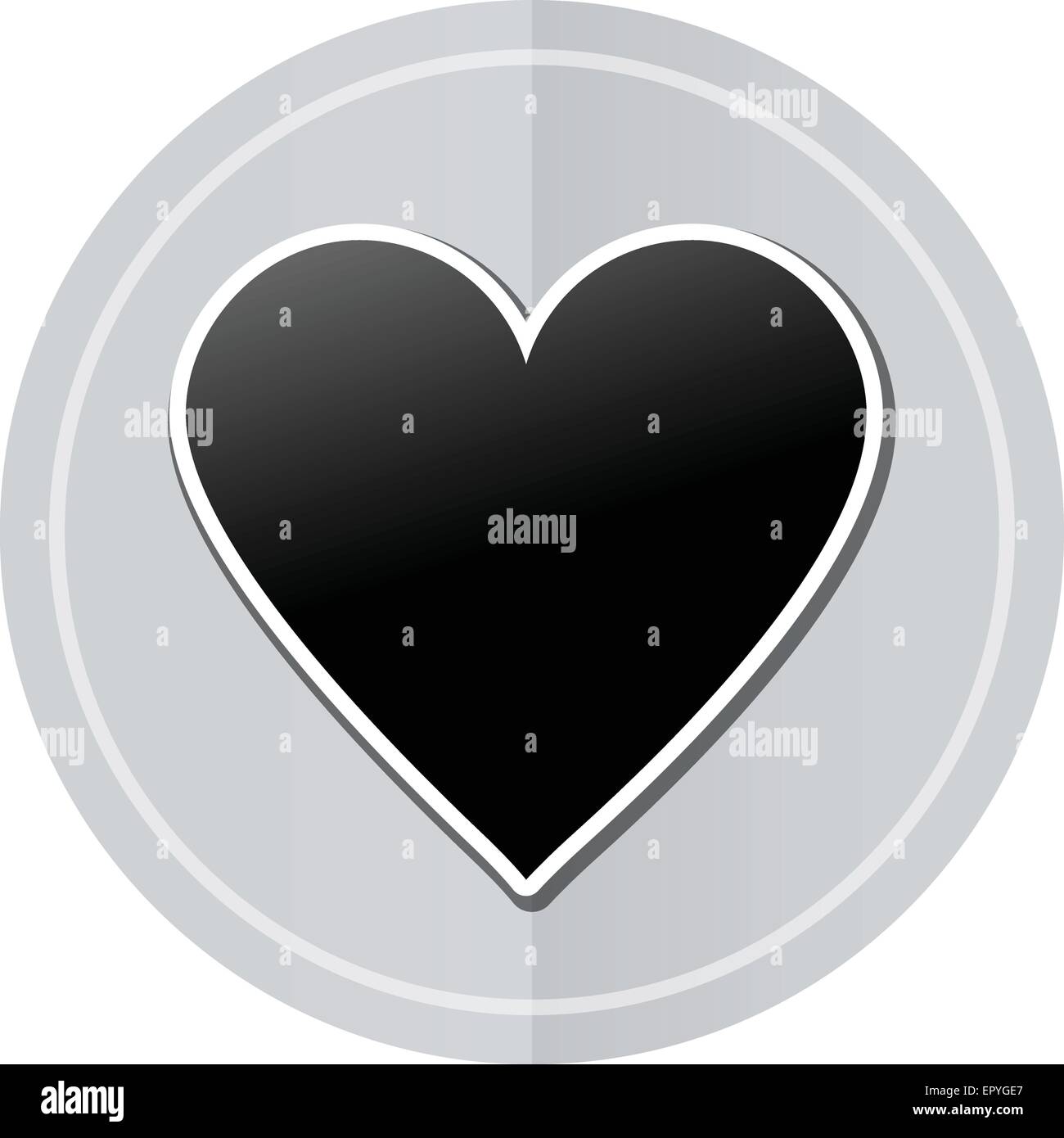 Illustration of heart sticker icon simple design Stock Vector Image ...