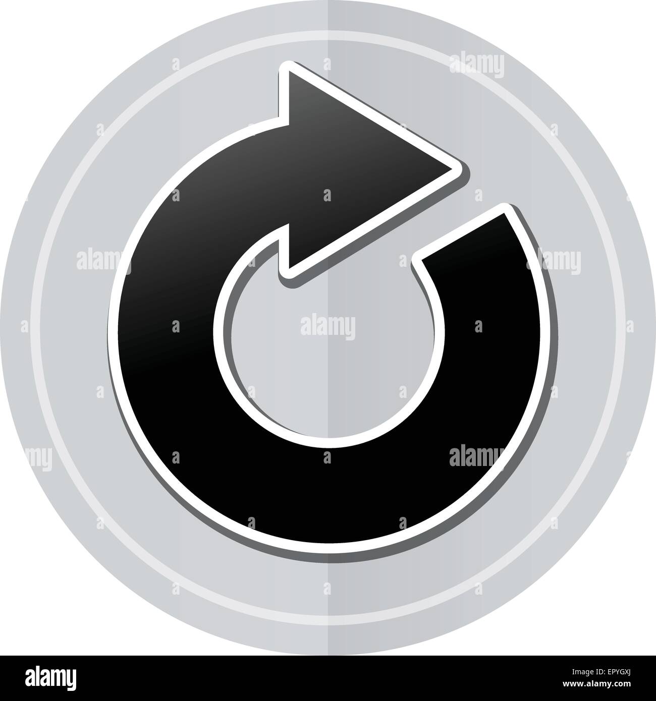 Illustration of refresh sticker icon simple design Stock Vector