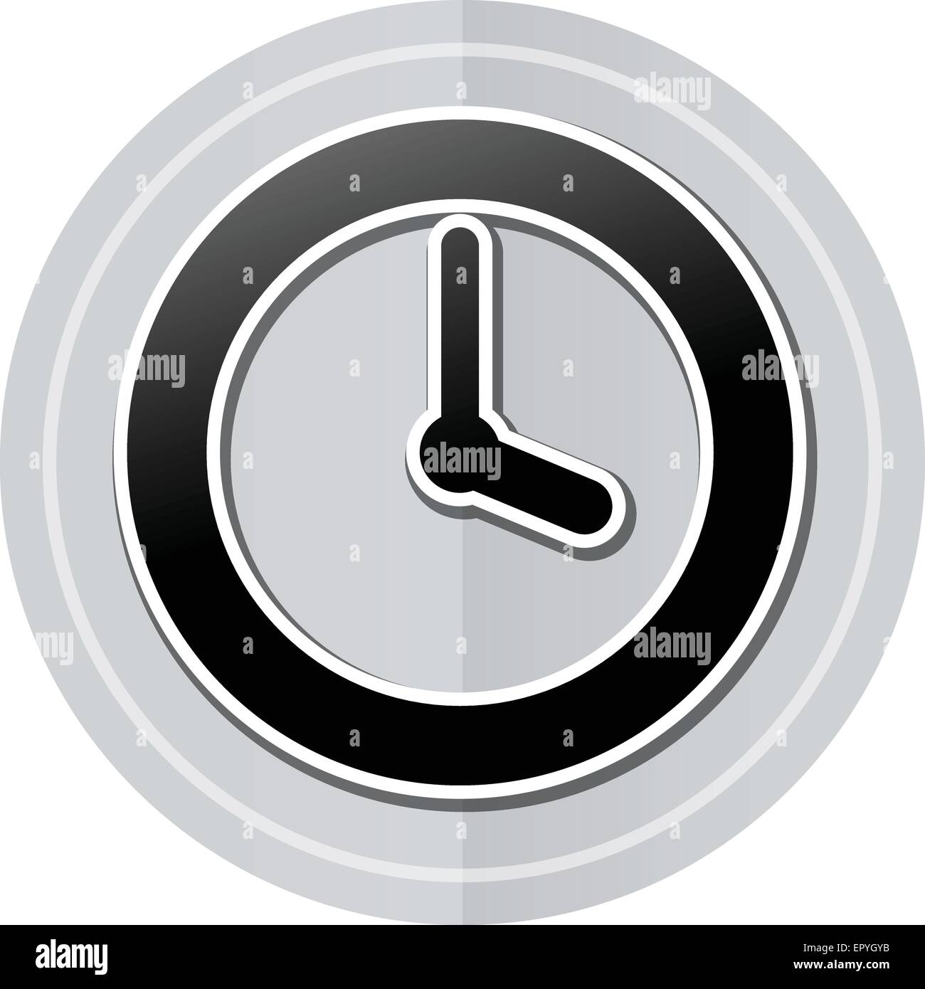 Illustration of time sticker icon simple design Stock Vector