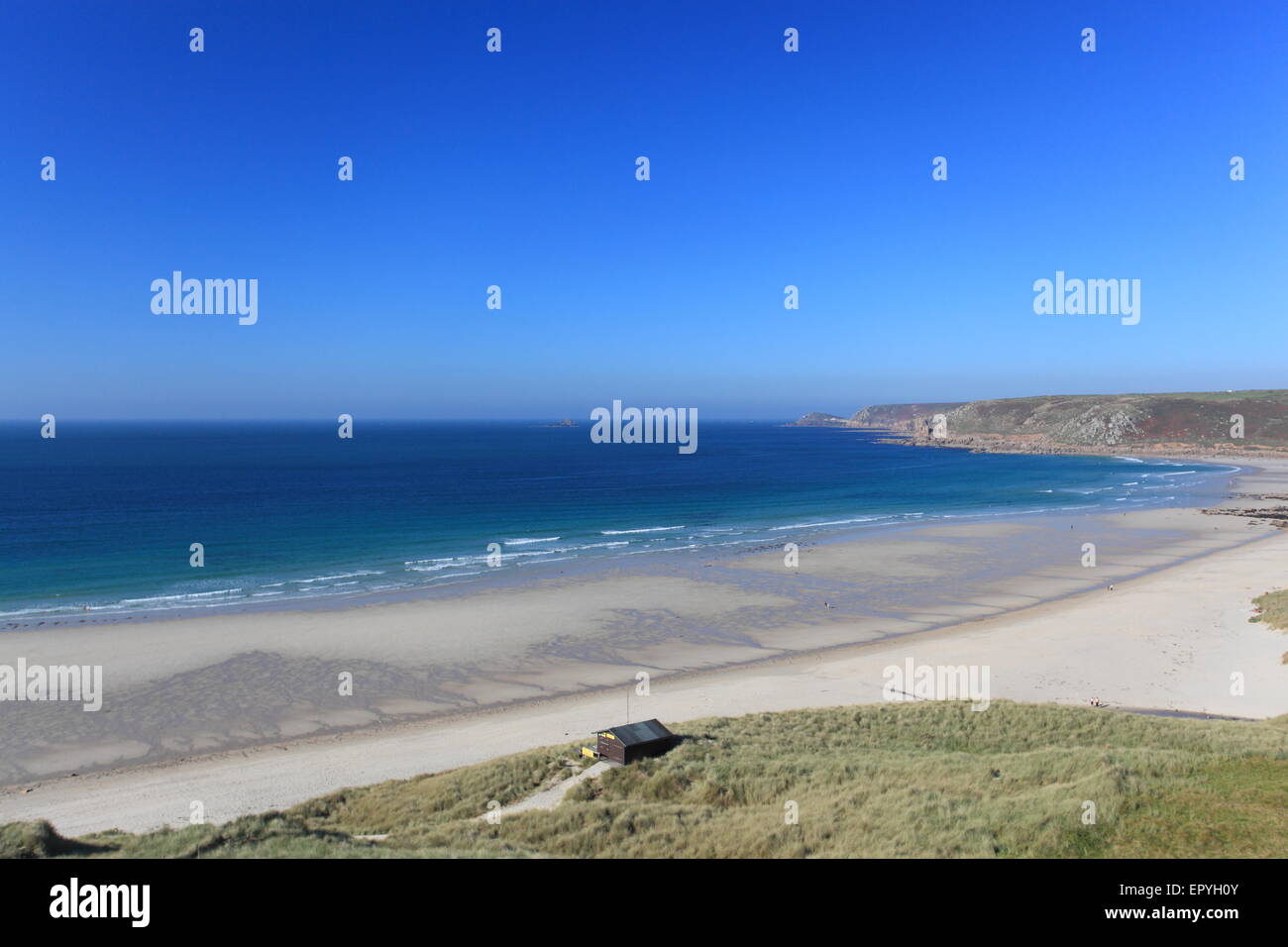 Sennen Cove near Land's End in Cornwall, England. Stock Photo