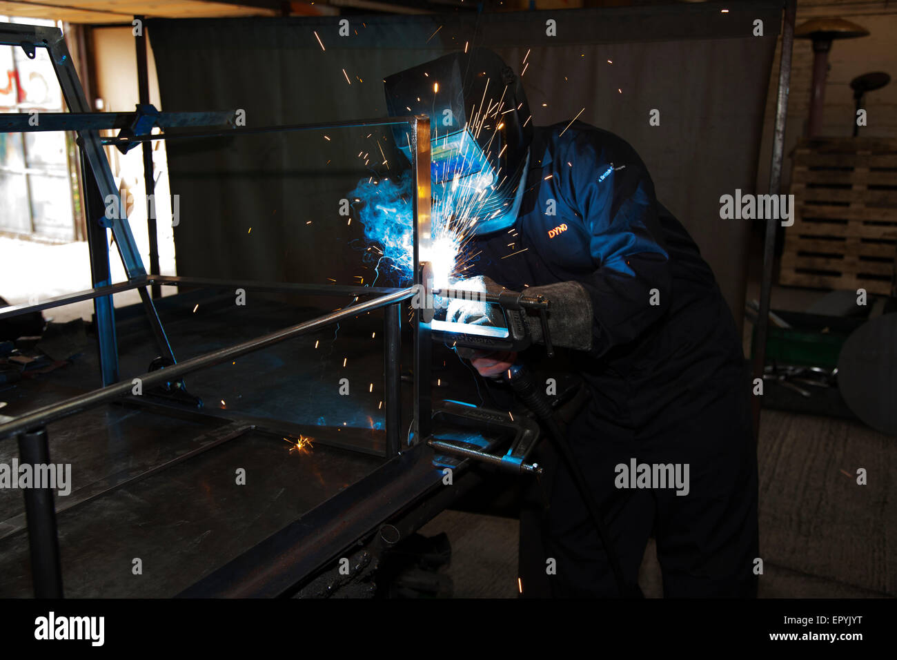 Arc Welder at Work Stock Photo - Alamy