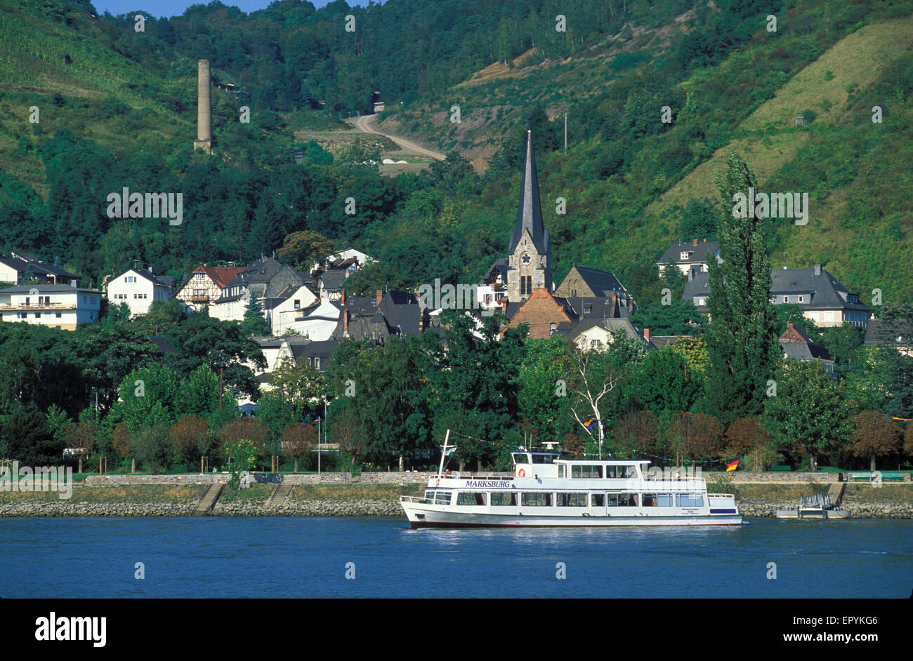 DEU, Germany, Braubach at the river Rhine.  DEU, Deutschland, Braubach am Rhein. Stock Photo