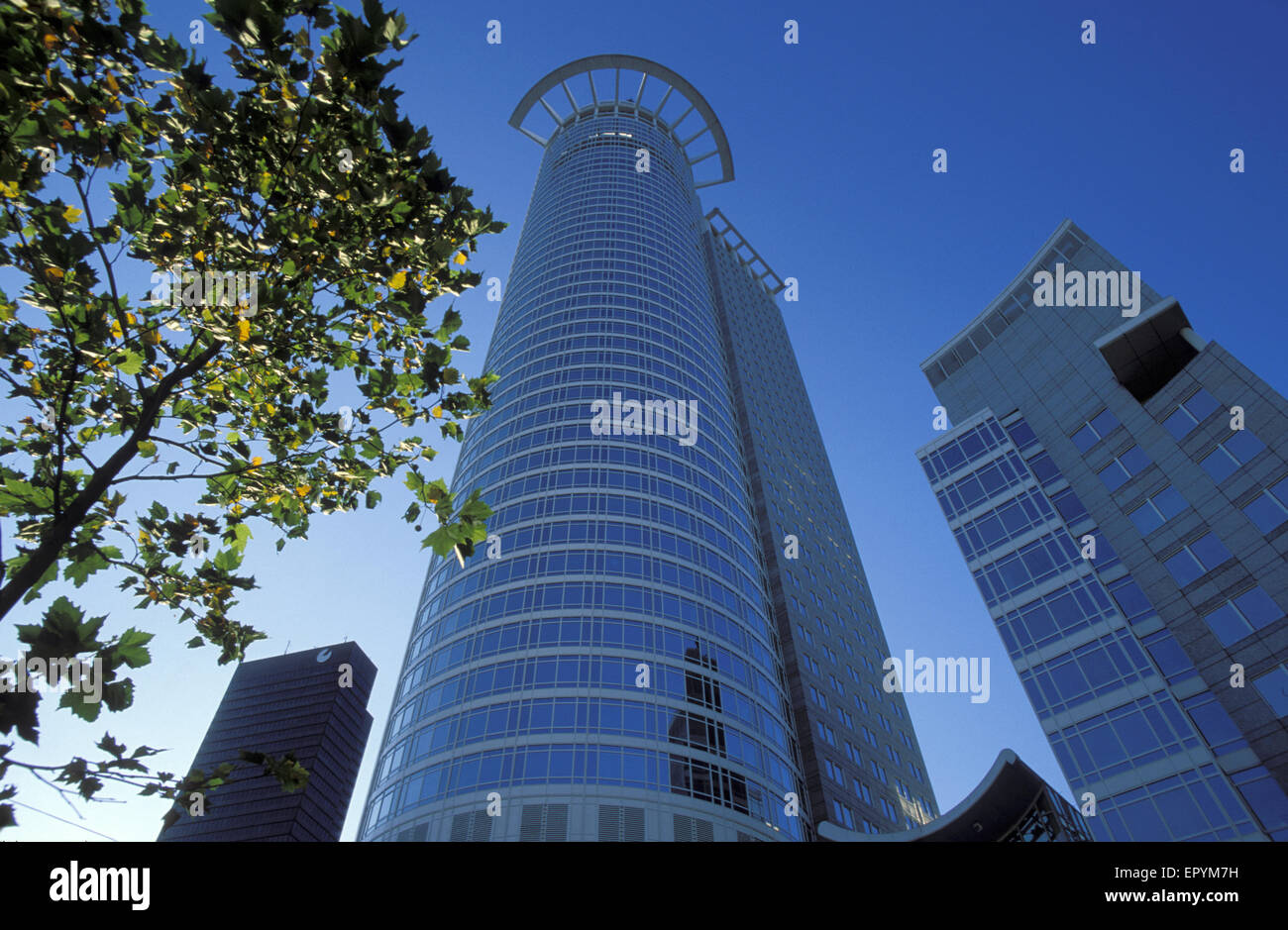 DEU, Germany, Hesse, Frankfurt, the Westendtower, high-rise building of the DZ Bank, Krone Hochhaus, Westendstreet 1.  DEU, Deut Stock Photo