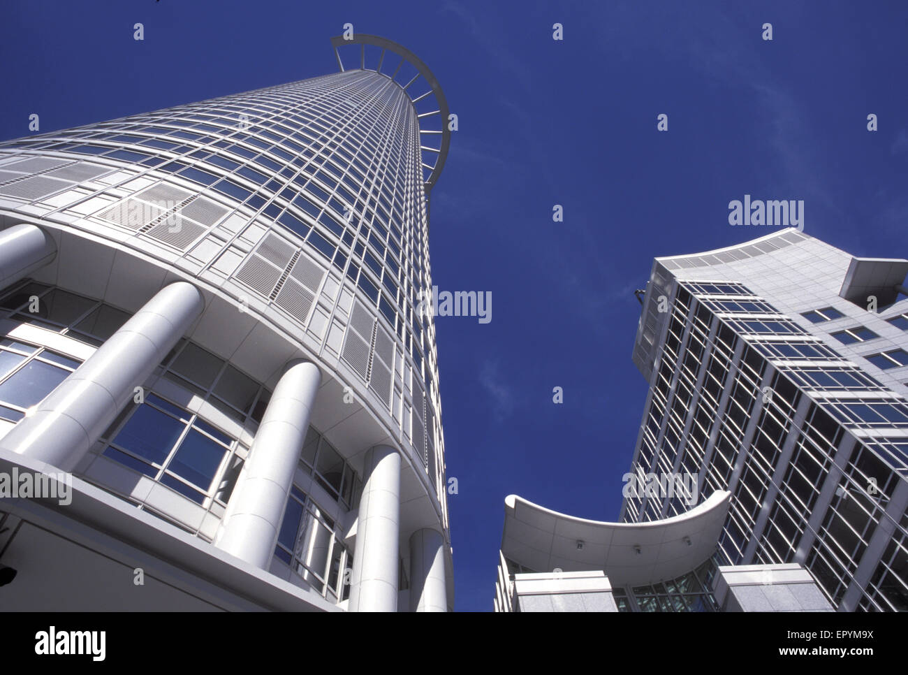 DEU, Germany, Hesse, Frankfurt, the Westendtower, high-rise building of the DZ Bank, Krone Hochhaus, Westendstreet 1.  DEU, Deut Stock Photo