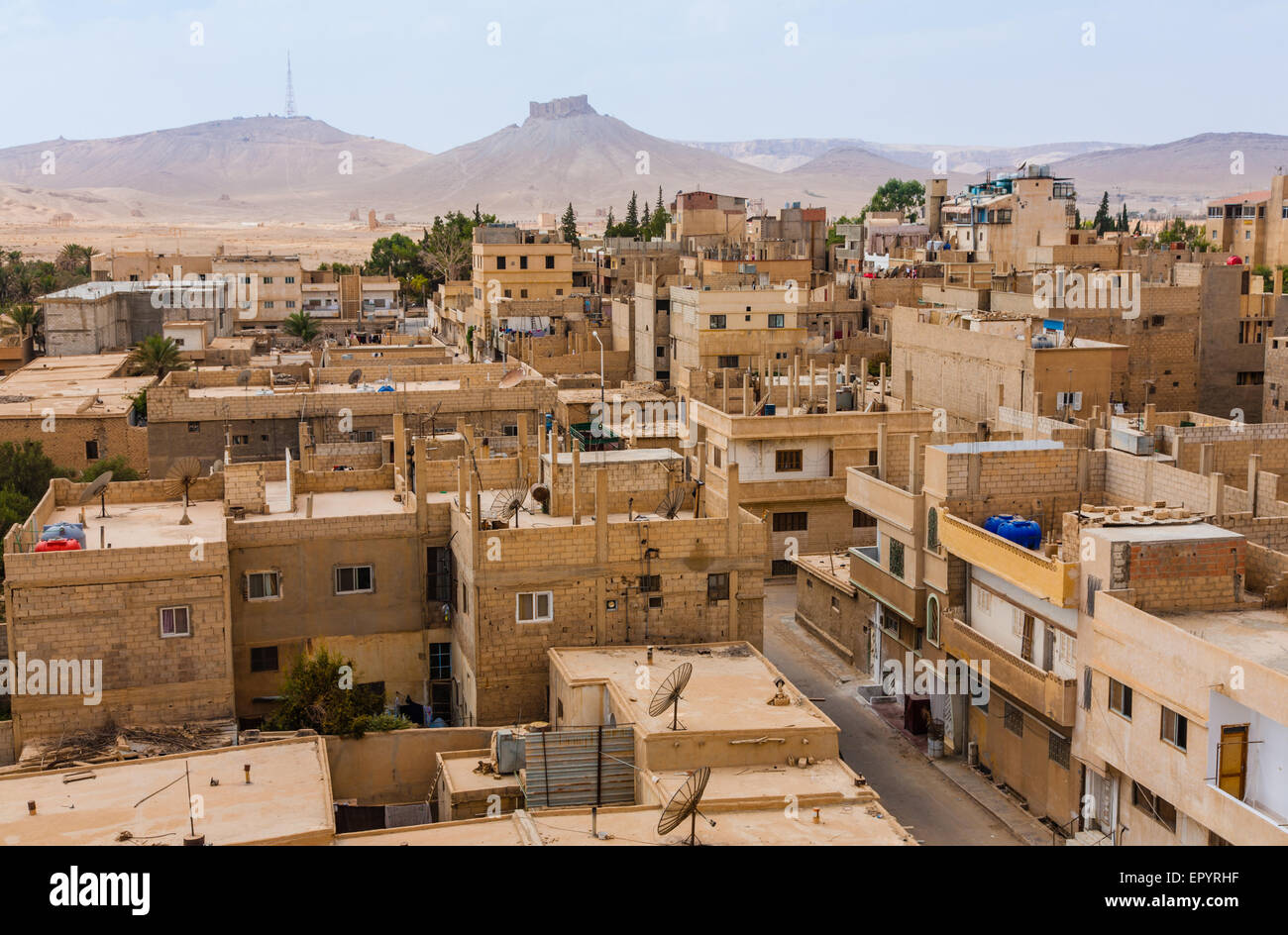 View of the new town of Tadmur Stock Photo