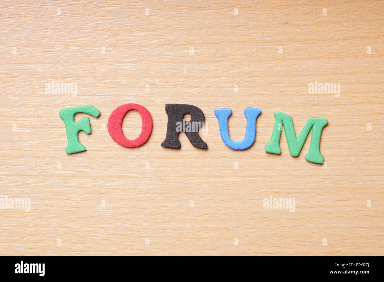 forum in foam rubber letters Stock Photo