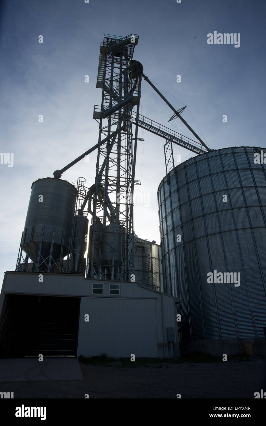 Reading, Kansas, USA,3rd May 2014 Grain Elevator. In the grain trade, a