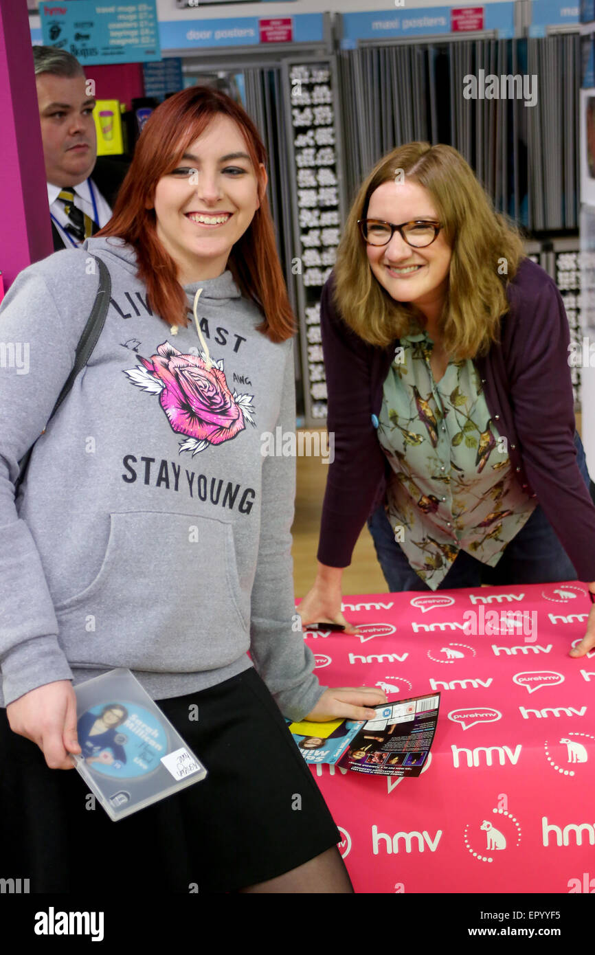 Comedian Sarah Millican promotes her DVD 'Home Bird' at HMV in Newcastle  Featuring: Sarah Millican Where: Newcastle, United Kingdom When: 18 Nov  2014 Credit: WENN.com Stock Photo - Alamy