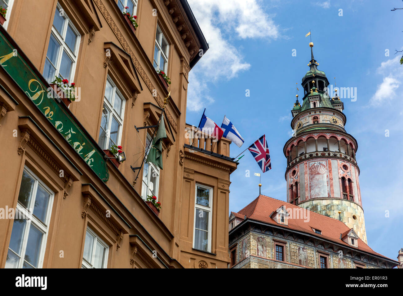 Cesky Krumlov, UNESCO heritage world site, medieval town, Czech Republic Stock Photo