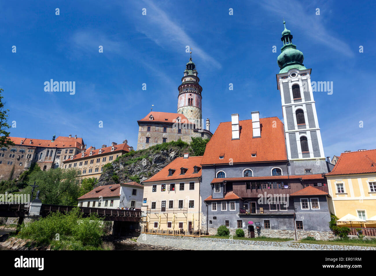Cesky Krumlov, UNESCO heritage world site, medieval town, Czech Republic Stock Photo