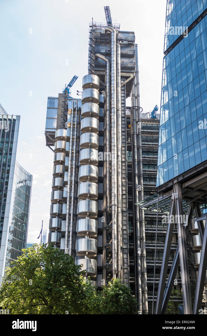 The Lloyd's Building in Lime Street, London EC3 in the heart of the City's insurance and financial district Stock Photo
