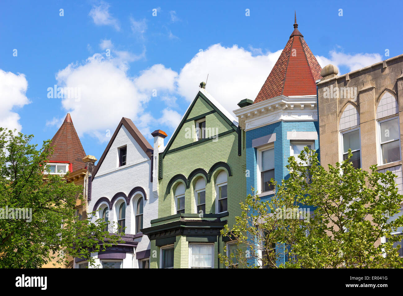 Historic residential architecture of Washington DC Stock Photo - Alamy