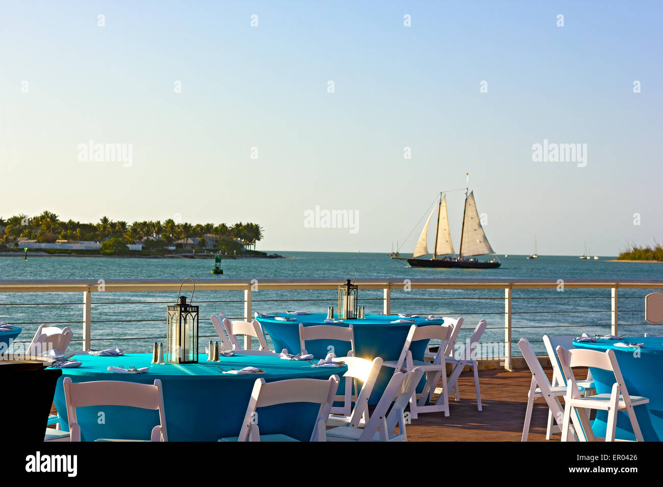 Sunset at Key West waterfront Stock Photo Alamy