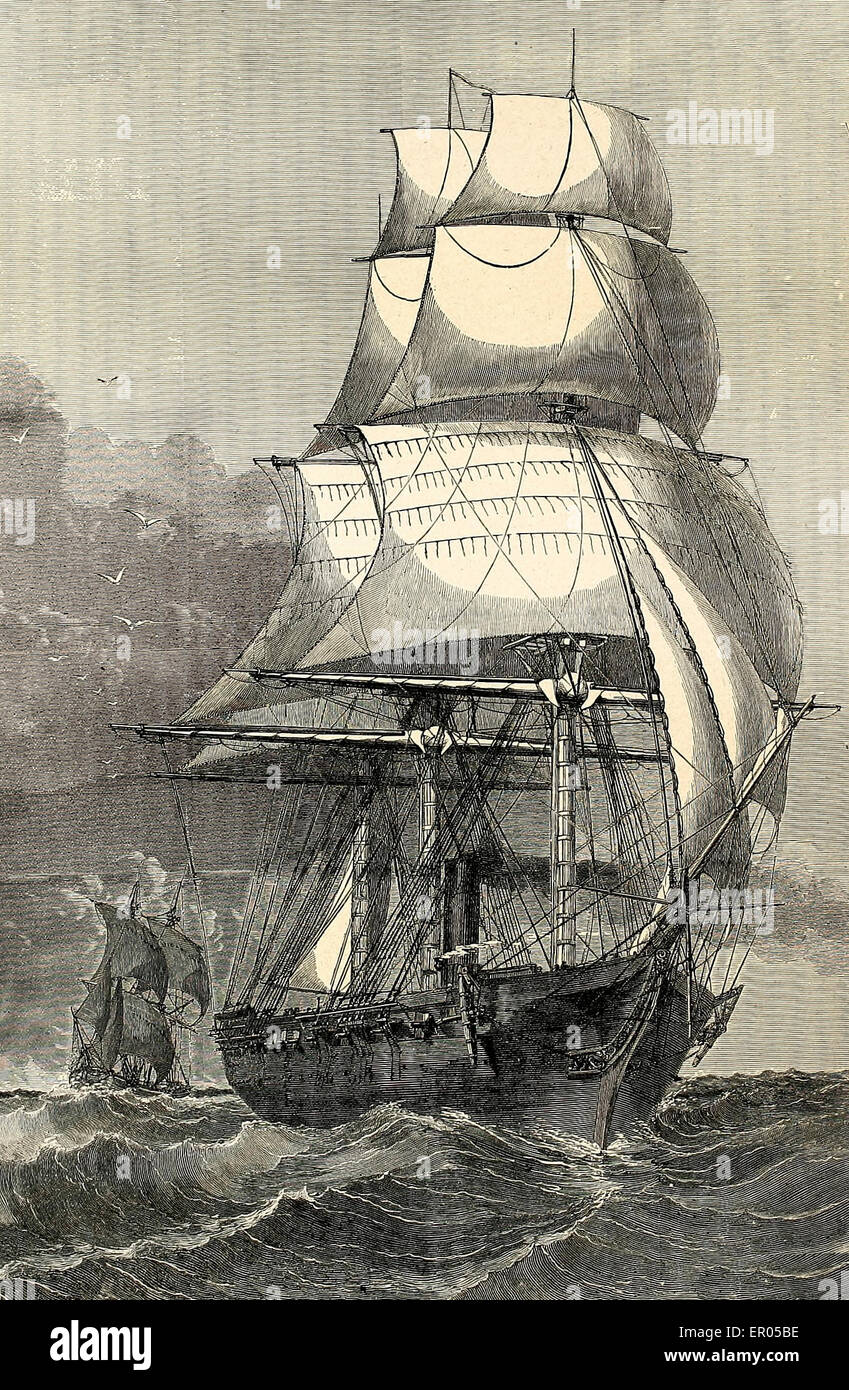 The United States Sloop of War "Brooklyn Stock Photo - Alamy