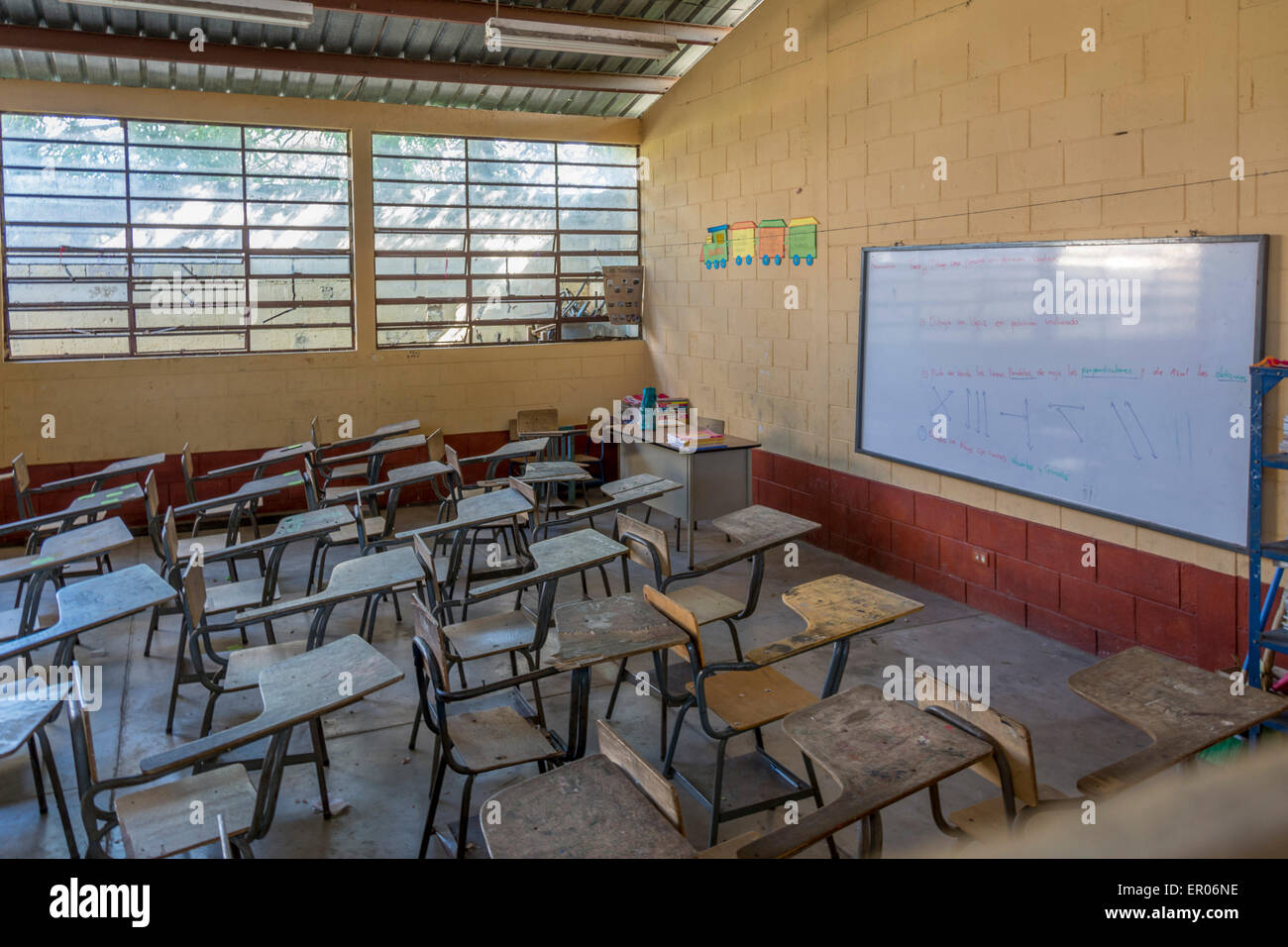 Guatemalan school classroom Stock Photo