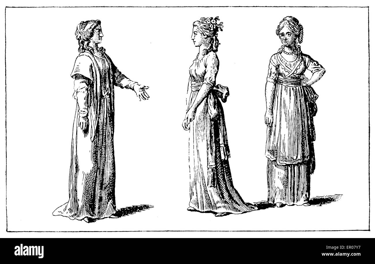Reform fashion from Women Almanach, 1786 Stock Photo