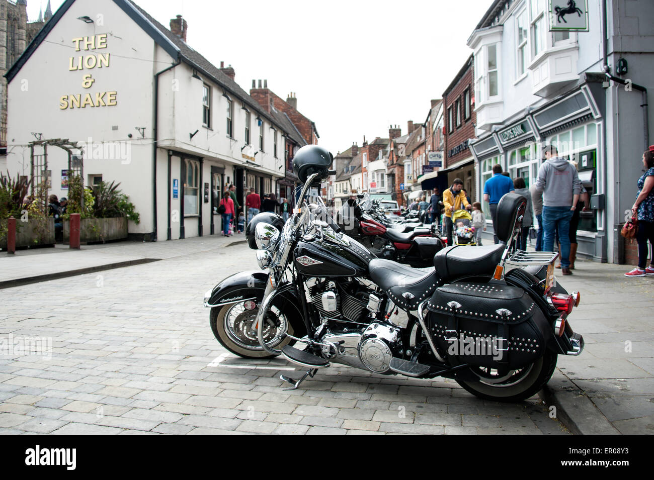 Bike rally in Lincoln Stock Photo